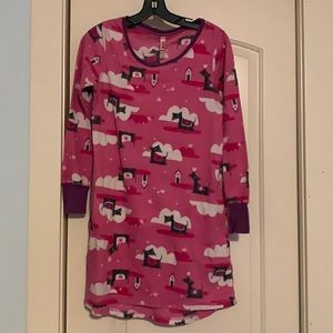 Size S Pajama dress with pockets and dog pattern